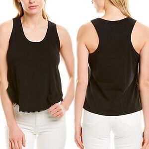 NWT $195 Derek Lam 10 Crosby Black Pompon Tank